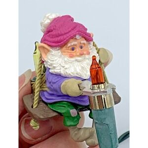 VTG 1987 Hallmark Keepsake Magic Lighted Ornament North Pole Power & Light Elf
